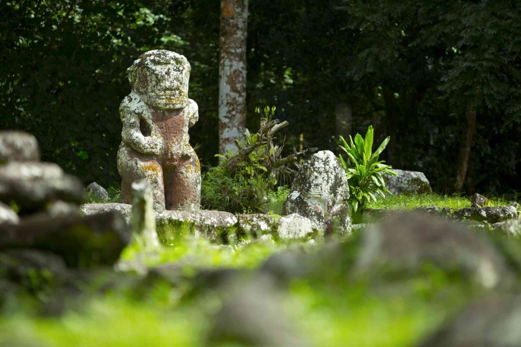 Sacred stone tiki from Hiva Oa © Tahiti Tourisme