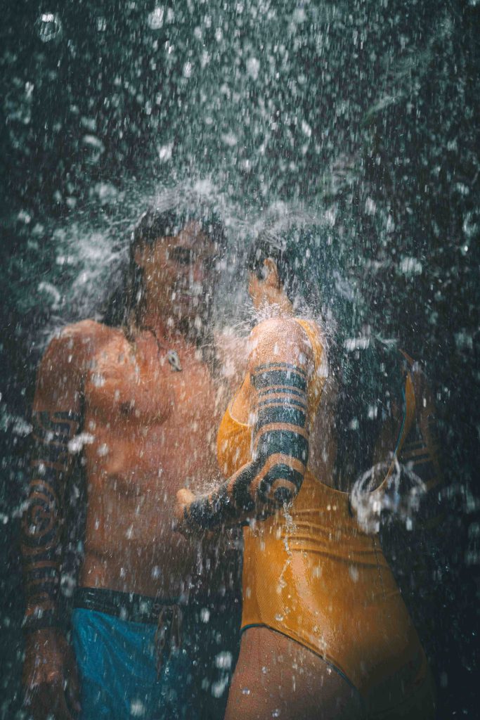 Experience a magical moment under a waterfall ©Overpeek-Studio