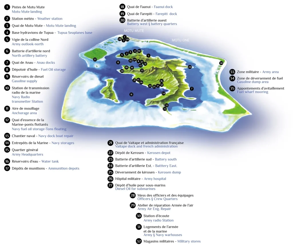 carte-des-points-dinteret-de-loperation-bobcat-lhistoire-des-militaires-americains-a-bora-bora