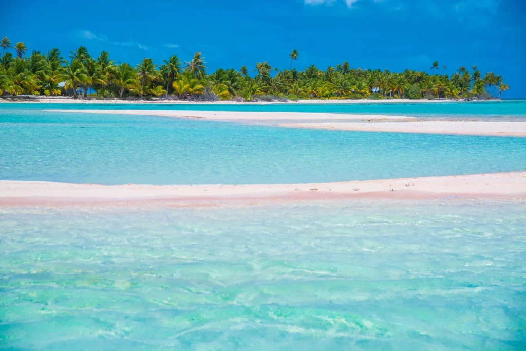 The pink sand beaches of Tikehau © Lei Tao