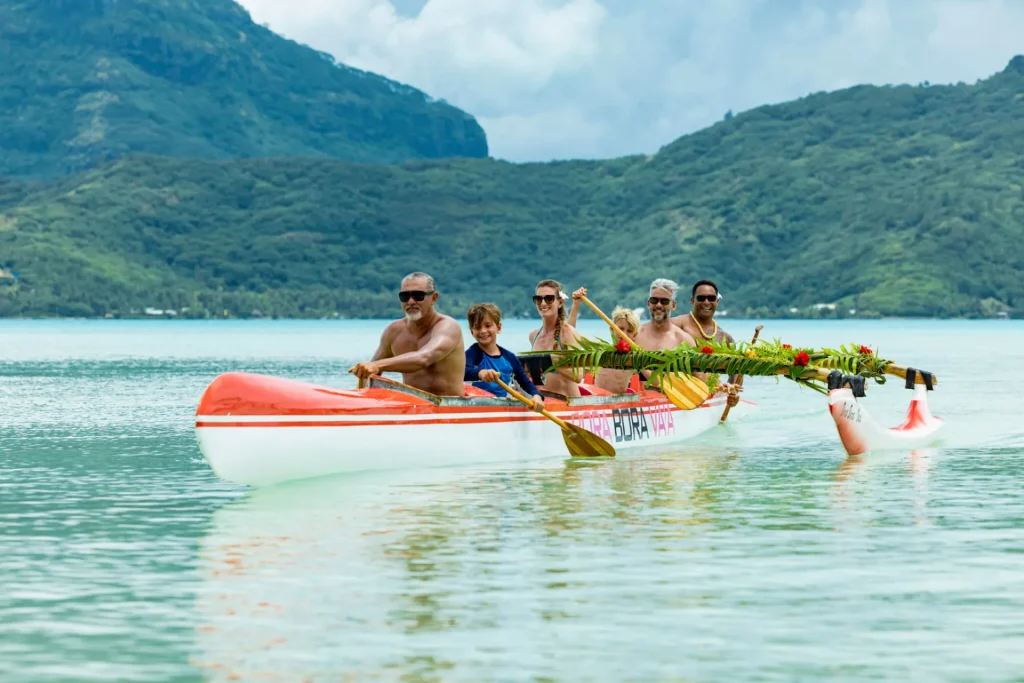 Family rowing session © Grégoire Le Bacon