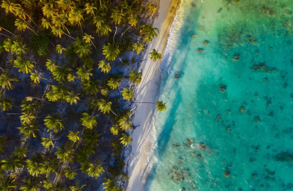 Aerial view of the beach at PK 9 © Jim Winter