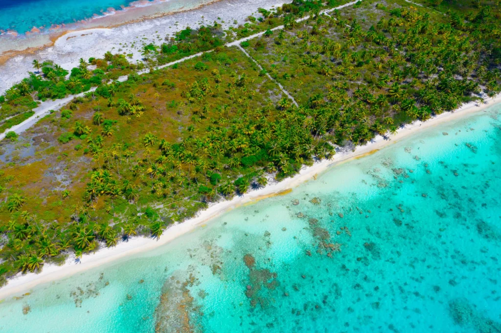 Aerial view of the beach at PK 9 © Jim Winter