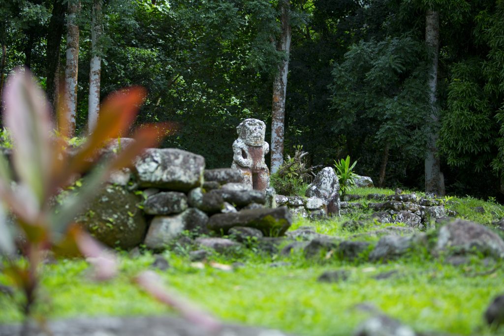 Upeke's tiki at Hiva Oa © Tahiti Tourisme