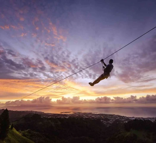 Accrobranche avec vue sur Papeete