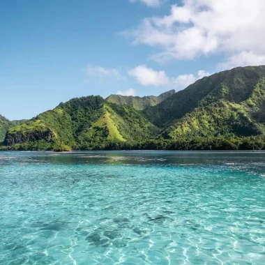 Vue sur l'île de Tahiti © Ra'i Mao
