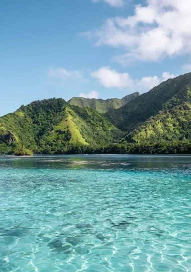 Vue sur l'île de Tahiti © Ra'i Mao