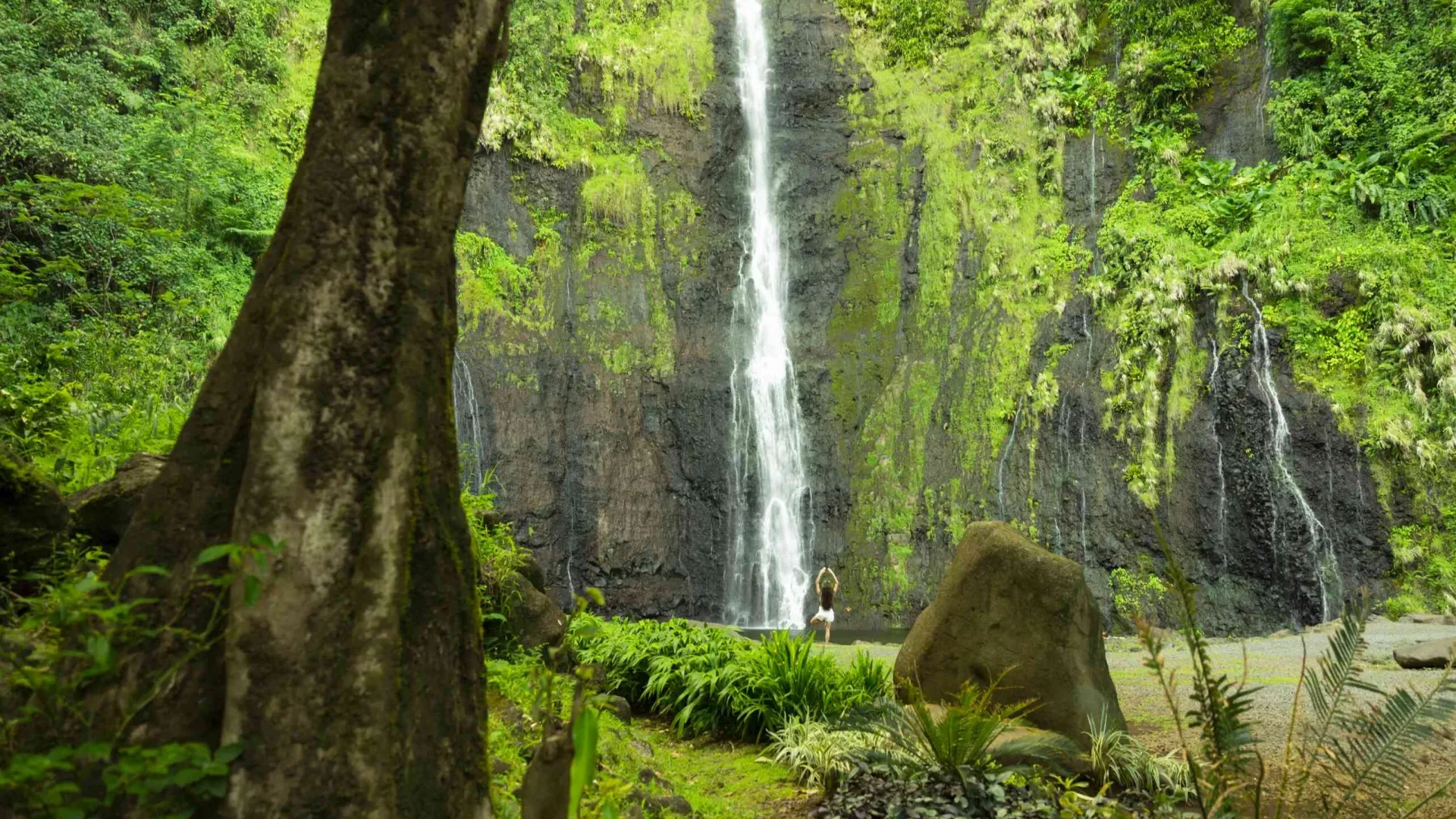 Visite aux trois cascades © Grégoire Le Bacon