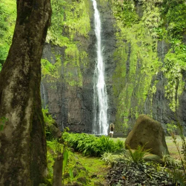 Visite aux trois cascades © Grégoire Le Bacon